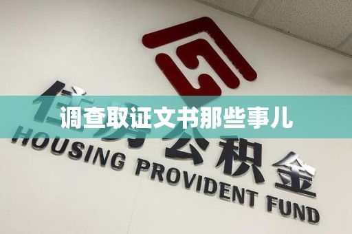 惠安调查取证文书那些事儿