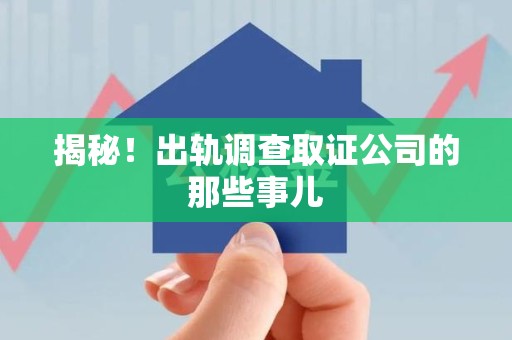 惠安揭秘！出轨调查取证公司的那些事儿
