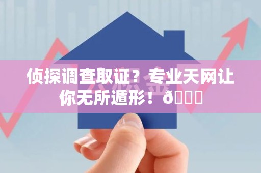 惠安侦探调查取证？专业天网让你无所遁形！😎