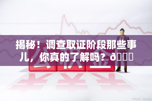 惠安揭秘！调查取证阶段那些事儿，你真的了解吗？😎